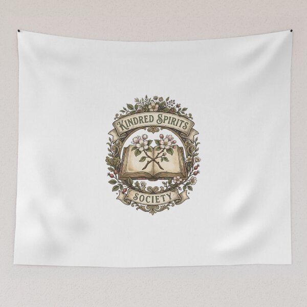 Item preview, Kindred Spirits Society Anne of Green Gables Book Floral Crest designed and sold by Fenay Designs.