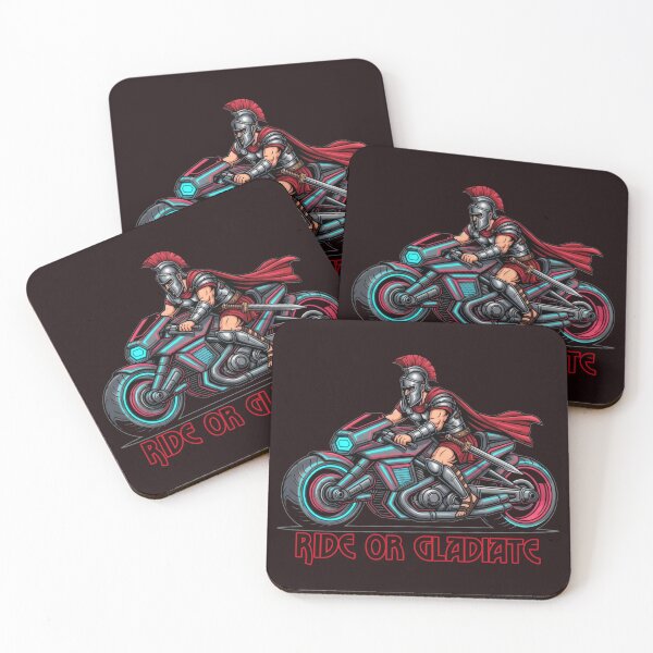 Item preview, Ride or Gladiate - Futuristic Cyberpunk Spartan Biker designed and sold by Valeriia_Isaieva.