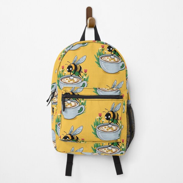 Item preview, Sweet Buzz Barista - Retro Bumblebee Latte Illustration designed and sold by danhoodstudio.