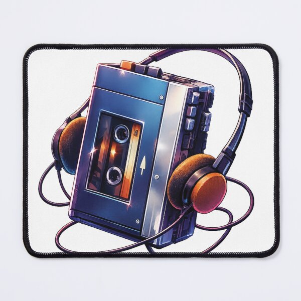 Item preview, Retro 80s Walkman Cassette Player Synthwave Neon designed and sold by 486DesignCo.