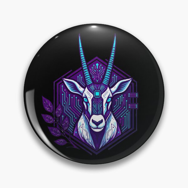 Item preview, Cyber Arabian Oryx Art - Futuristic Neon Circuit Desert Antelope Illustration designed and sold by AbulailArt.