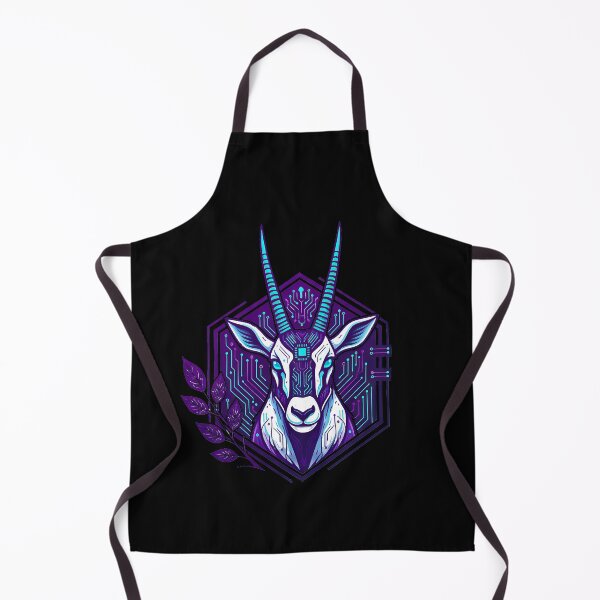 Item preview, Cyber Arabian Oryx Art - Futuristic Neon Circuit Desert Antelope Illustration designed and sold by AbulailArt.