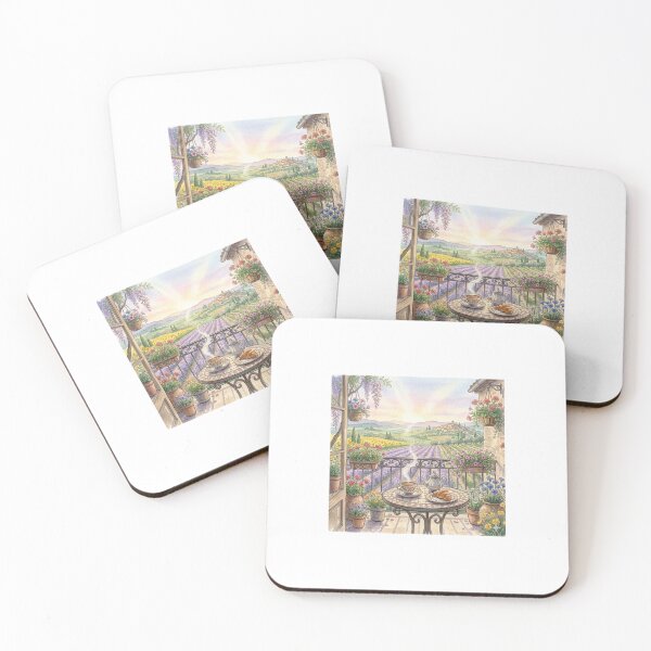 Item preview, Lavender Field Morning Tea – French Countryside Watercolor designed and sold by MaisonMaria.