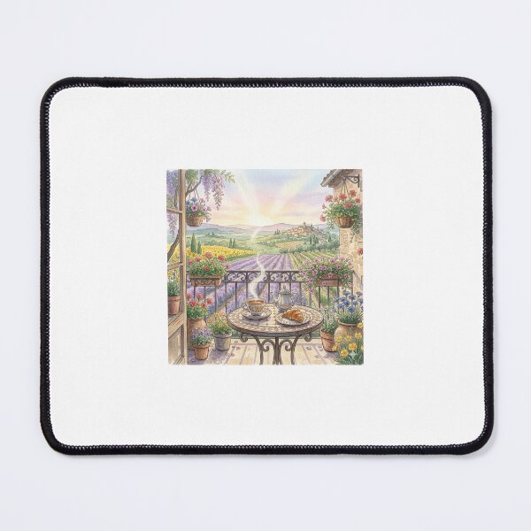 Item preview, Lavender Field Morning Tea – French Countryside Watercolor designed and sold by MaisonMaria.
