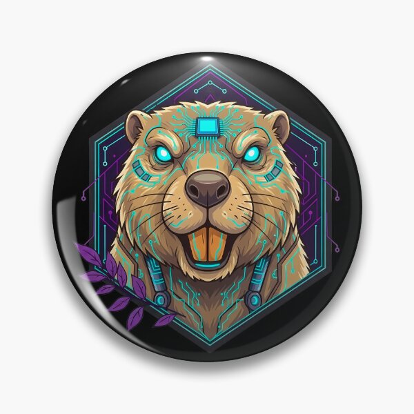 Item preview, Cybernetic Mecha Beaver - Futuristic Sci-Fi Animal Graphic designed and sold by AbulailArt.