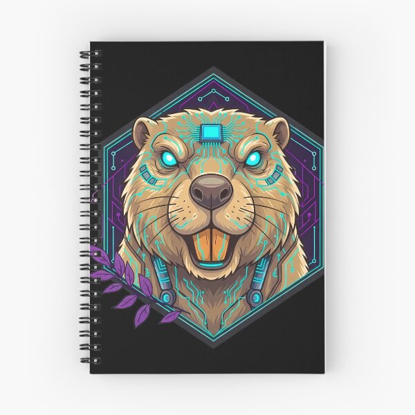 Item preview, Cybernetic Mecha Beaver - Futuristic Sci-Fi Animal Graphic designed and sold by AbulailArt.