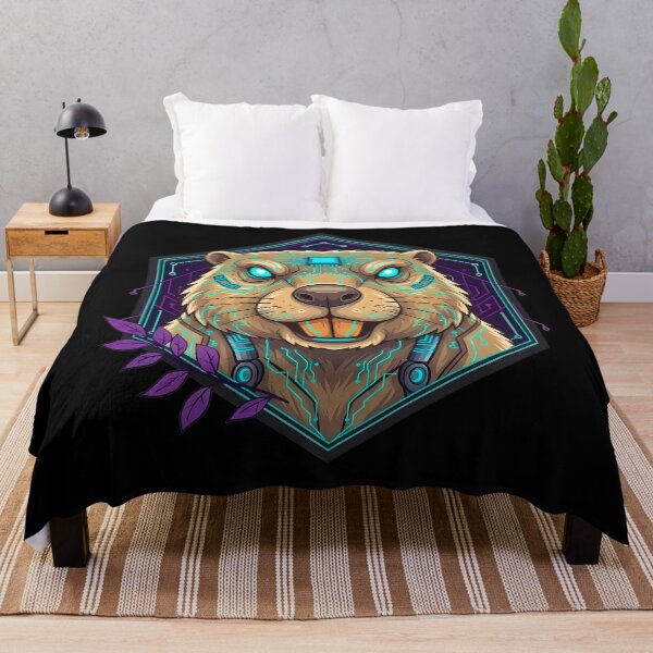 Item preview, Cybernetic Mecha Beaver - Futuristic Sci-Fi Animal Graphic designed and sold by AbulailArt.