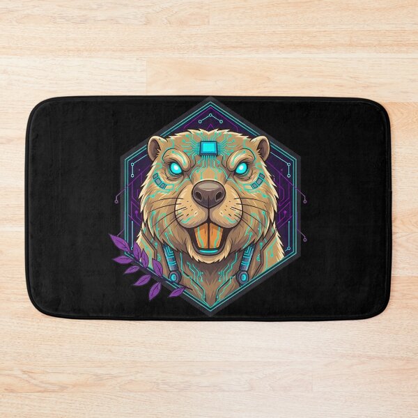 Item preview, Cybernetic Mecha Beaver - Futuristic Sci-Fi Animal Graphic designed and sold by AbulailArt.