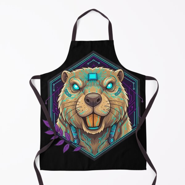 Item preview, Cybernetic Mecha Beaver - Futuristic Sci-Fi Animal Graphic designed and sold by AbulailArt.