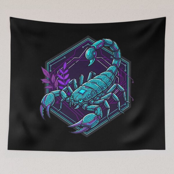 Item preview, Cybernetic Mecha Scorpion - Futuristic Sci-Fi Circuitry Graphic designed and sold by AbulailArt.