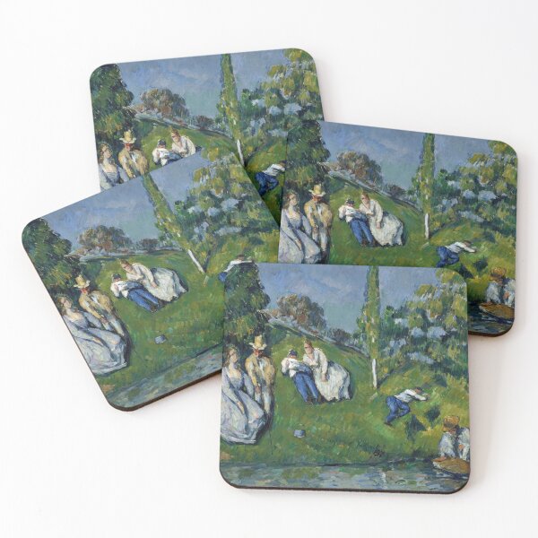 Item preview, The Pond by Paul Cézanne: Post Impressionist Riverside Leisure Art Print designed and sold by artofuniverse.