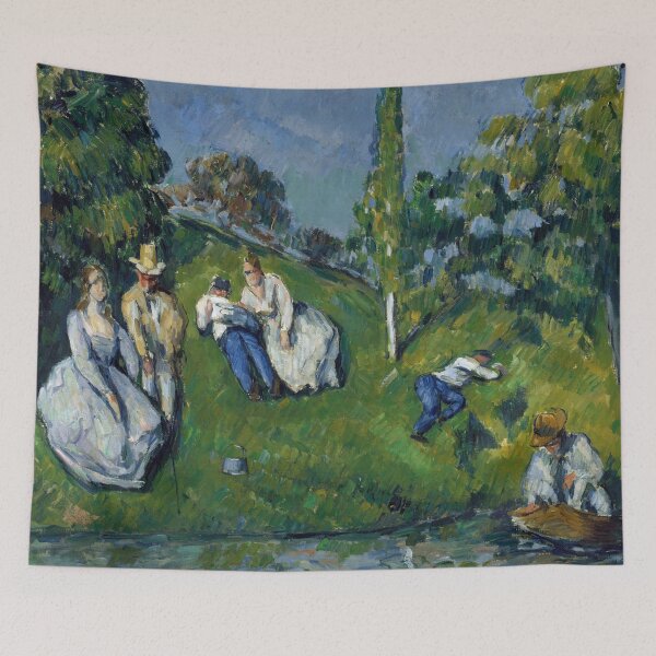 Item preview, The Pond by Paul Cézanne: Post Impressionist Riverside Leisure Art Print designed and sold by artofuniverse.