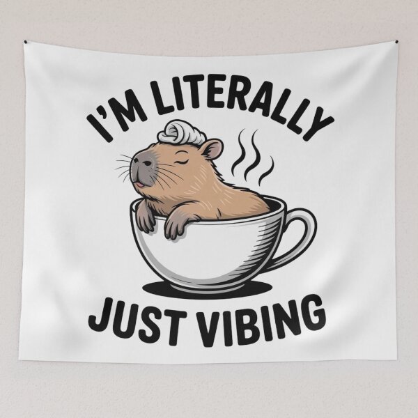 Item preview, Zen Capybara Chilling In Mint Teacup Funny Art designed and sold by Mr-wow.