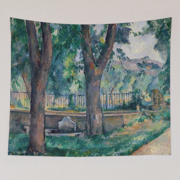 Item preview, The Pool at Jas De Bouffan by Paul Cézanne: Serene Landscape Poster designed and sold by artofuniverse.