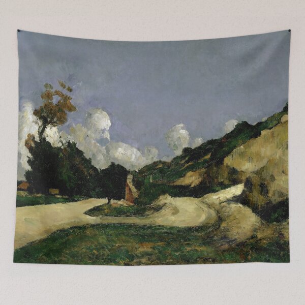 Item preview, The Road by Paul Cézanne: Post Impressionist Landscape Wall Art Print designed and sold by artofuniverse.
