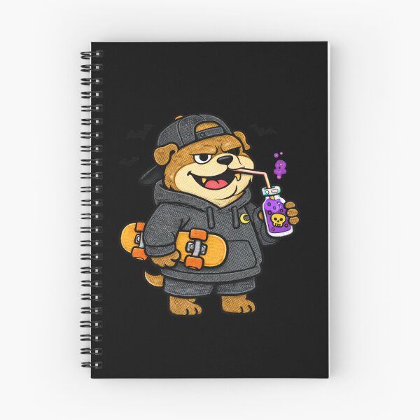 Item preview, Vampire Skater Bulldog – Funny Halloween Bulldog Mascot Cartoon designed and sold by ColorSplash123.