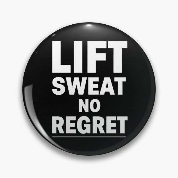 Artikelvorschau, Trainieren Sie, schwitzen Sie, ohne es zu bereuen – Motivationszitat fürs Fitnessstudio entworfen und verkauft von Katzpy.