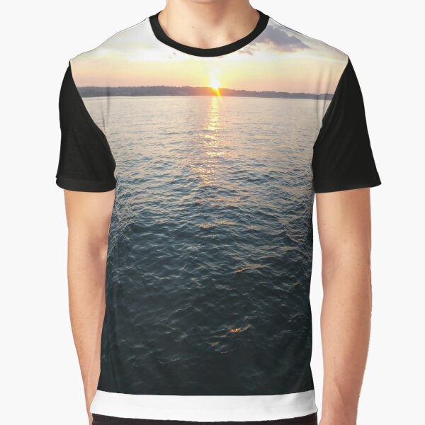 Sea, Water, Sunset, Reflection, #Sea, #Water, #Sunset, #Reflection Graphic T-Shirt