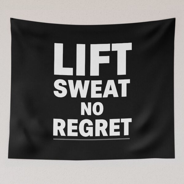 Item preview, Lift Sweat No Regret Gym Motivation Quote designed and sold by Katzpy.