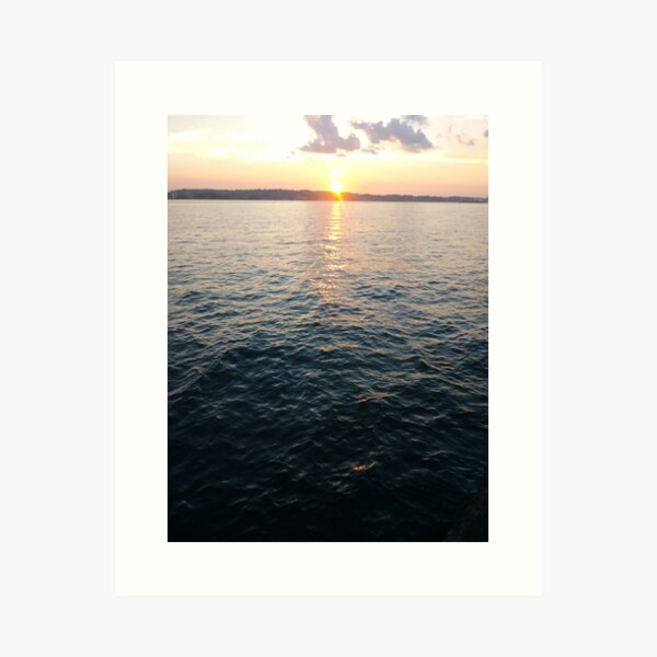 Sea, Water, Sunset, Reflection, #Sea, #Water, #Sunset, #Reflection Art Print