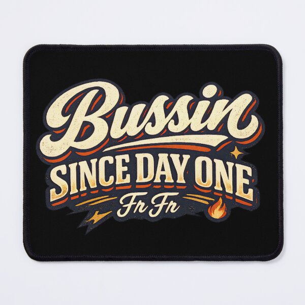 Item preview, Bussin Since Day One Brainrot Gen Z Meme Shirt designed and sold by ArcanePrintsxo.
