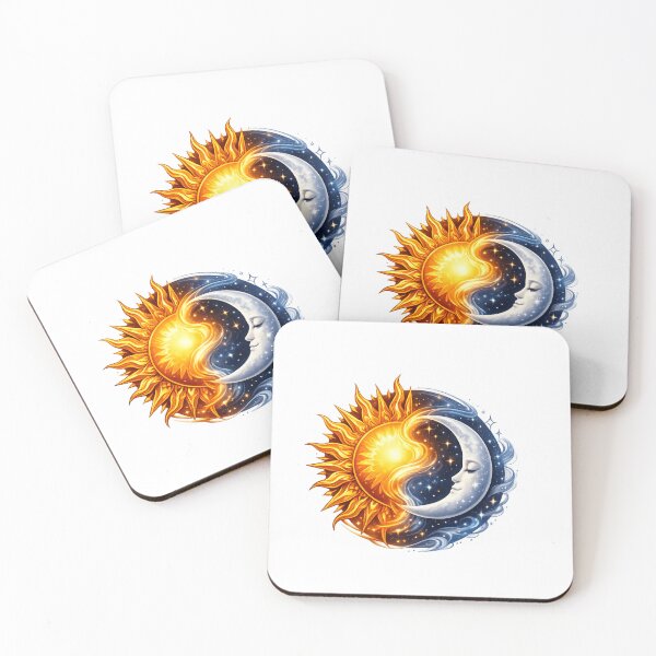 Item preview, Sun and Moon Balance Celestial Yin Yang – Cosmic Spiritual Sun Moon Harmony Design designed and sold by ArtWaveStudio8.