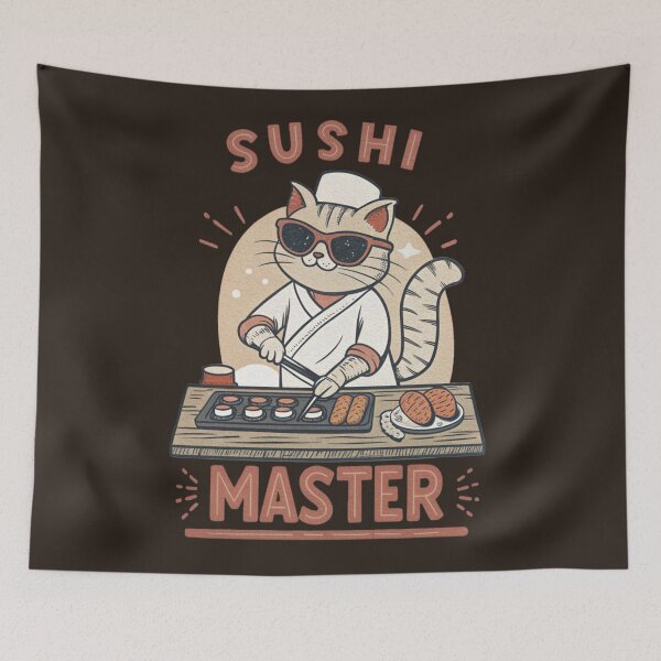 Item preview, Sushi Master Cat – Roll Like a Pro ?? designed and sold by Artiviose.