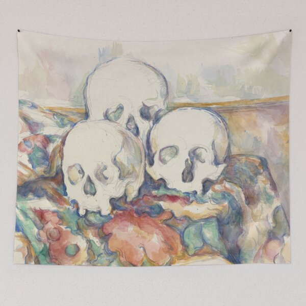 Item preview, The Three Skulls by Paul Cézanne: Post Impressionist Still Life Poster designed and sold by artofuniverse.