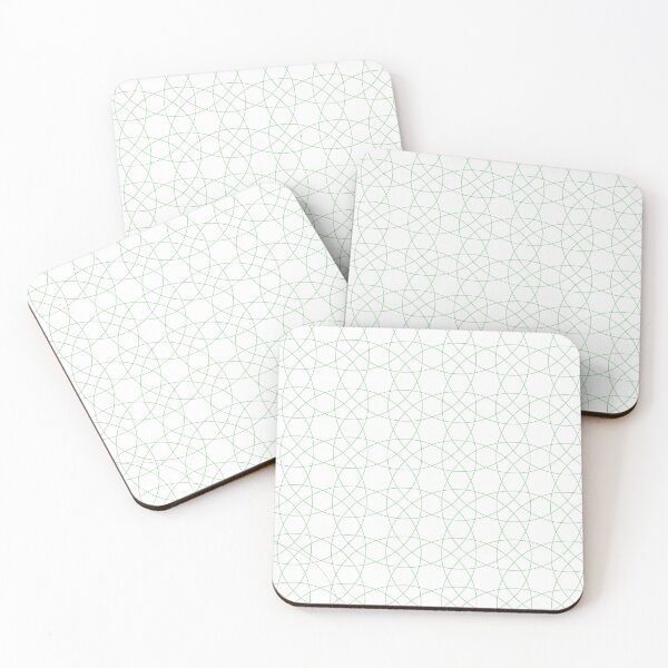 Item preview, Soft Aqua Green Abstract Interlaced Geometric Waves Pattern designed and sold by SurfaceLab.