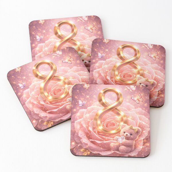 Item preview, Happy International Women's Day: Pink Teddy Bear and Rose designed and sold by Dreamy Armine Art.