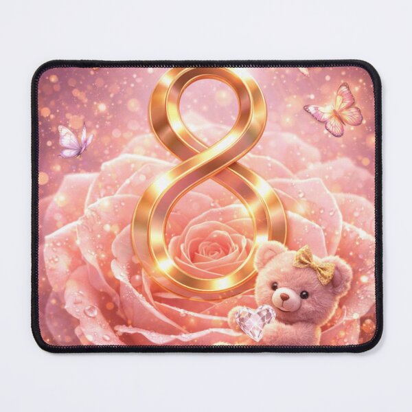 Item preview, Happy International Women's Day: Pink Teddy Bear and Rose designed and sold by Dreamy Armine Art.
