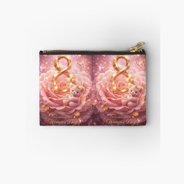 Item preview, Happy International Women's Day: Pink Teddy Bear and Rose designed and sold by Dreamy Armine Art.