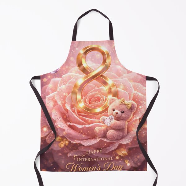 Item preview, Happy International Women's Day: Pink Teddy Bear and Rose designed and sold by Dreamy Armine Art.
