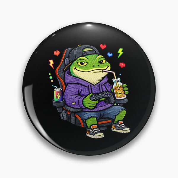 Item preview, Gamer Chair Frog – Funny Gaming Frog Mascot with Controller designed and sold by ColorSplash123.