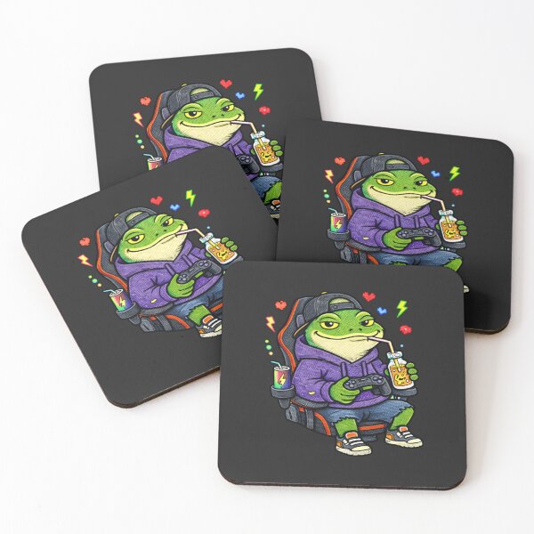 Item preview, Gamer Chair Frog – Funny Gaming Frog Mascot with Controller designed and sold by ColorSplash123.