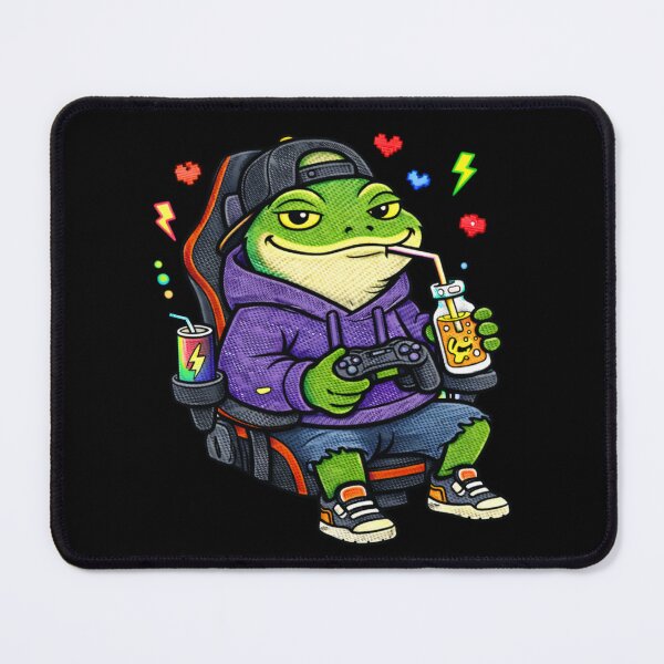Item preview, Gamer Chair Frog – Funny Gaming Frog Mascot with Controller designed and sold by ColorSplash123.