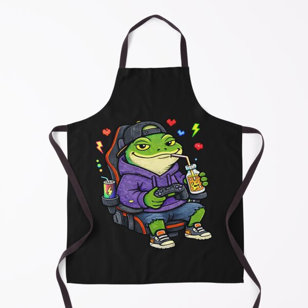 Item preview, Gamer Chair Frog – Funny Gaming Frog Mascot with Controller designed and sold by ColorSplash123.