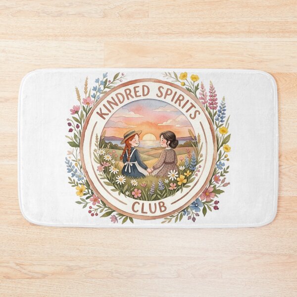 Item preview, Kindred Spirits Club Anne and Diana Best Friends Floral Watercolor designed and sold by Fenay Designs.