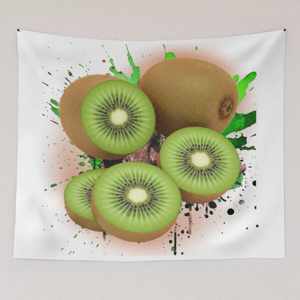Item preview, Fresh Kiwi Fruit Art – Vibrant Green Kiwi Slice Illustration designed and sold by ChenEngEng.