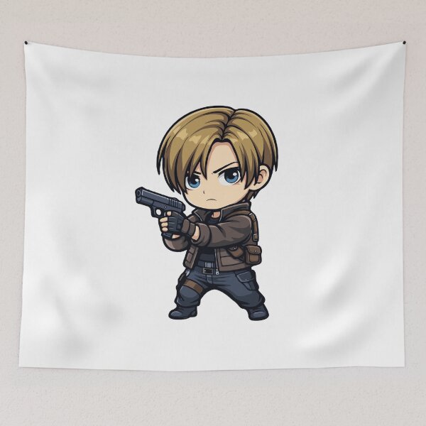 Item preview, Chibi Leon Kennedy Hero – Cute Survival Horror Gaming Character designed and sold by Custom Crest.