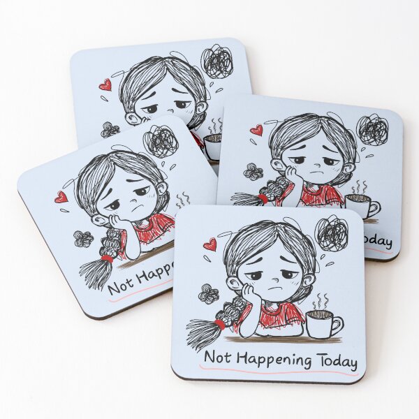 Item preview, Surviving Monday Mood – Funny Relatable Cartoon Sticker designed and sold by Moodypops.