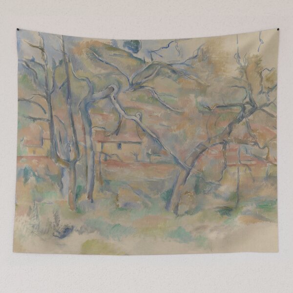 Item preview, The Tree By the Bend by Paul Cézanne: Post Impressionist Landscape Print designed and sold by artofuniverse.