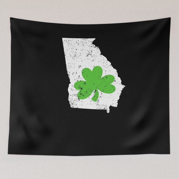 Aperçu de l'œuvre Green Shamrock Géorgie irlandais St Pattys Day Shirt créée et vendue par shoppzee.