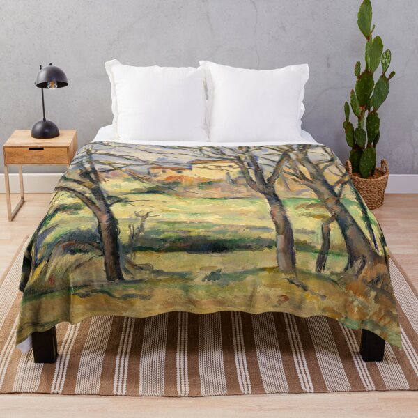 Item preview, The Tree By the Bend by Paul Cézanne: Post Impressionist Landscape Print designed and sold by artofuniverse.