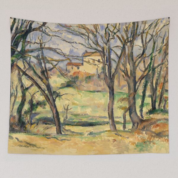 Item preview, The Tree By the Bend by Paul Cézanne: Post Impressionist Landscape Print designed and sold by artofuniverse.