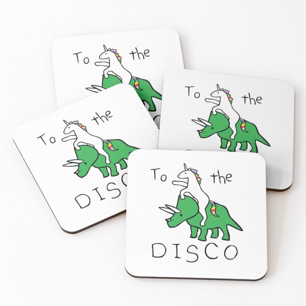 Item preview, A la discoteca (Unicornio montado en triceratops) designed and sold by jadefujiwara.