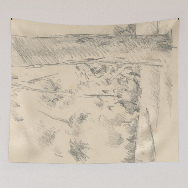 Item preview, The Tree By the Bend by Paul Cézanne: Post Impressionist Landscape Print designed and sold by artofuniverse.