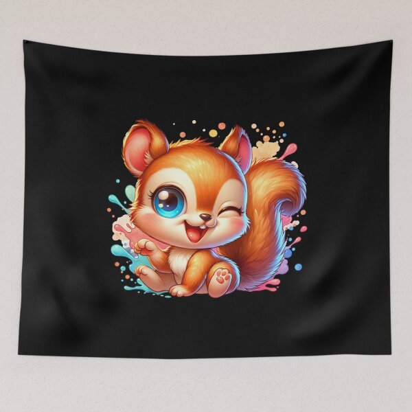 Item preview, Peeking squirrel – Cute Watercolor squirrel Design for Stickers & Shirts designed and sold by artedigital99.