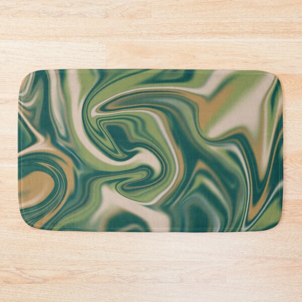 Item preview, Antique Jade & Bronze Marble Swirls - Abstract Sage Green Fluid Art designed and sold by VitalusDesignArtV.