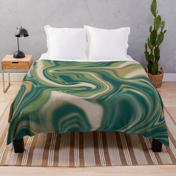 Item preview, Antique Jade & Bronze Marble Swirls - Abstract Sage Green Fluid Art designed and sold by VitalusDesignArtV.